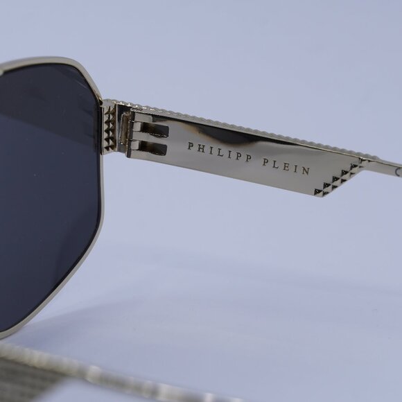 Philipp Plein SPP106M 0302 Sunglasses Gold Aviator Frame, Smoke Lenses - Picture 10 of 12